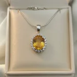 Citrine Halo Royale Pendant - Image 2