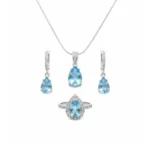 Blue Topaz Tear-Drop Harmony Set