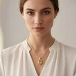 Citrine Halo Royale Pendant - Image 3