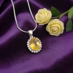 Citrine Halo Royale Pendant - Image 4