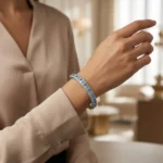 Azure Luxe Hinged Bangle - Image 3
