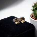 Champagne Glow Topaz Oval Studs - Image 3