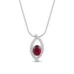 Garnet Radiant Loop Pendant