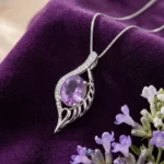 Amethyst Serenity Wing Pendant - Image 2