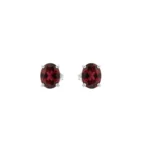 Garnet Radiance Oval Studs