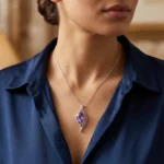 Amethyst Serenity Wing Pendant - Image 3