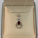 Garnet Infinity Teardrop Pendant - Image 2