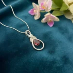 Garnet Infinity Teardrop Pendant - Image 3