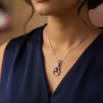 Garnet Infinity Teardrop Pendant - Image 4