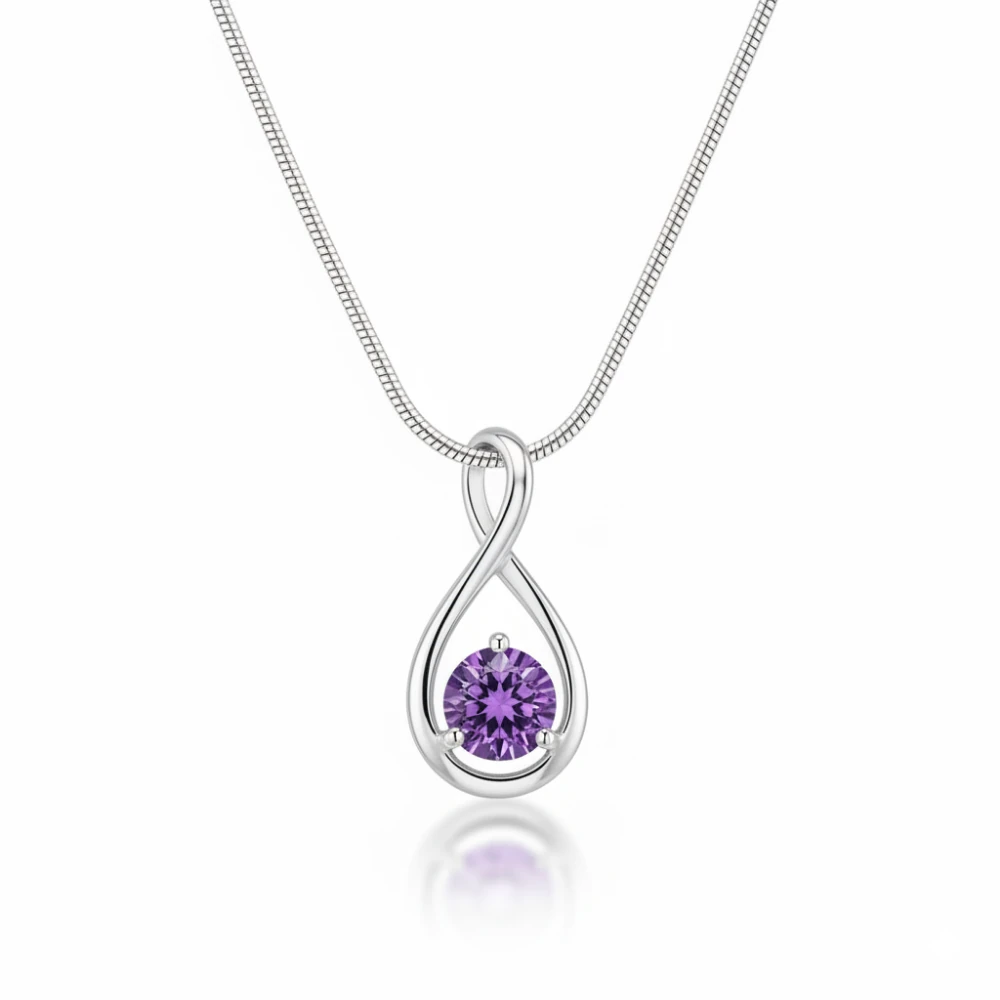 37 Lavender Infinity Pendant - Image 1