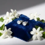 Moonlit Glow Cabochon Stud Earrings - Image 3