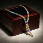 Lustre Cascade - Multi Color Gem Necklace  & Earrings Set - Image 4