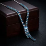 Lustre Cascade - London Blue Topaz Necklace  & Earrings Set - Image 4