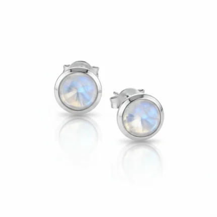 Lunar Glow Moonstone Oval Studs
