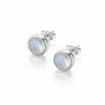Lunar Glow Moonstone Oval Studs - Image 4