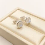 Lunar Glow Moonstone Oval Studs - Image 3