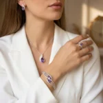 Amethyst Petal Cascade Luxe Set - Image 2