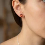 Amber Spark Stud Earrings - Image 3