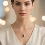 Garnet Radiant Loop Pendant - Image 3