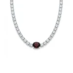 Crimson Solitaire Necklace