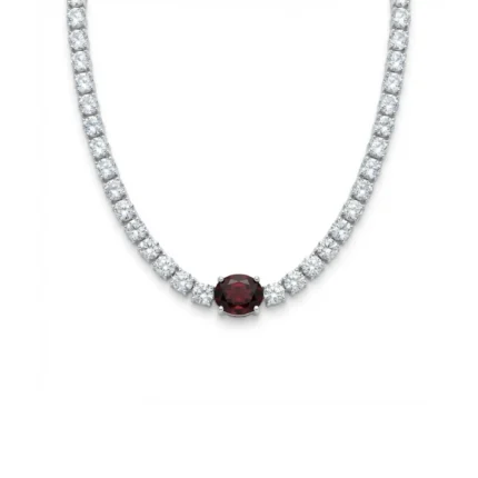 Crimson Solitaire Necklace