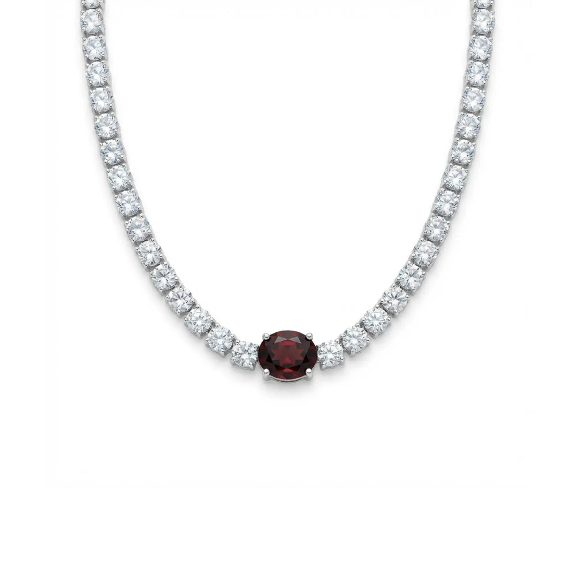 63 Crimson Solitaire Necklace - Image 1
