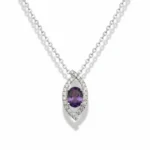 Amethyst Radiant Loop Pendant