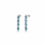 Blue Topaz Cascade Drop Earrings