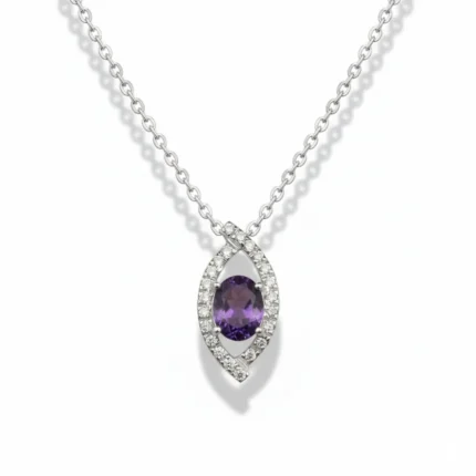 Amethyst Radiant Loop Pendant