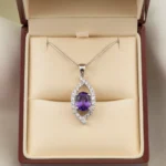 Amethyst Radiant Loop Pendant - Image 2