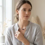 Crimson Solitaire Necklace - Image 3