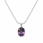 Amethyst Radiance Oval Pendant