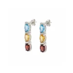 Tri-Gem Radiance Drop Earrings