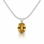 Citrine Radiance Oval Pendant