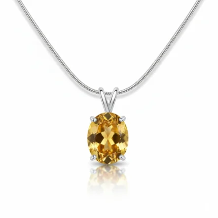 Citrine Radiance Oval Pendant