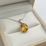 Citrine Radiance Oval Pendant - Image 3