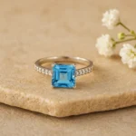 Luminous Square Ring – Blue Topaz - Image 5