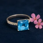 Luminous Square Ring – Blue Topaz - Image 4