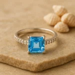Luminous Square Ring – Blue Topaz - Image 2