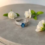 Luminous Band Ring – Swiss Blue Topaz - Image 3