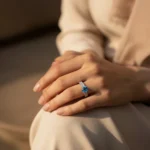 Luminous Band Ring – Swiss Blue Topaz - Image 2