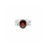 Trinity Glow Ring – Garnet