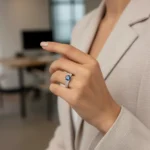 Luminous Band Ring – London Blue Topaz - Image 4