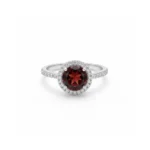 Radiant Aura Ring – Garnet