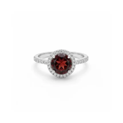 Radiant Aura Ring – Garnet