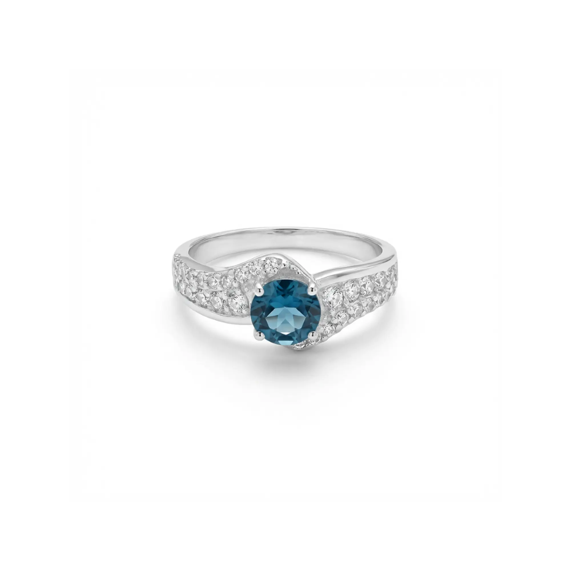 172 Eternal Grace Ring – London Blue Topaz - Image 1