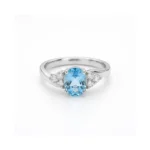 Trinity Spark Ring – Blue Topaz
