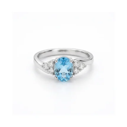 Trinity Spark Ring – Blue Topaz