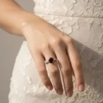 Radiant Teardrop Ring – Garnet - Image 4
