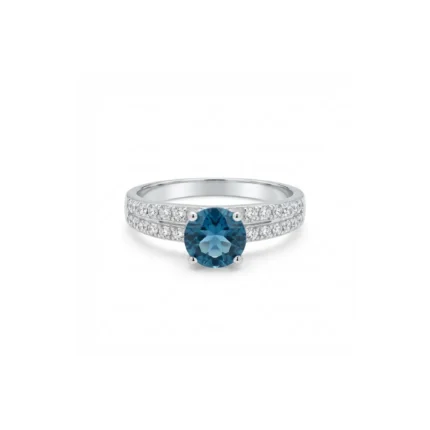Luminous Band Ring – London Blue Topaz
